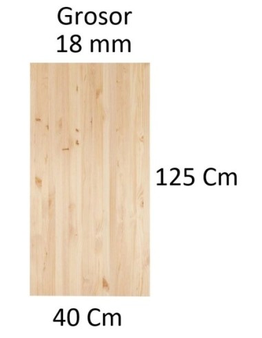 TABLERO DE MADERA MACIZA ALISTONADA DE PINO 1250X40X18