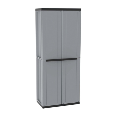 Armario resina j-line  3 estantes gris/negro - Suinplas