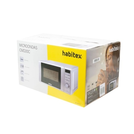 Microondas digital 20L HABITEX CMD20C Cromado 