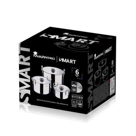 Bateria cocina 6 piezas inox cookware smart - Suinplas