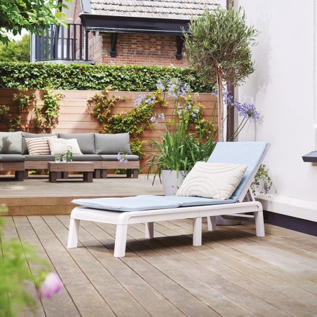 Tumbona jardin resina keter mallorca con cojin - Suinplas
