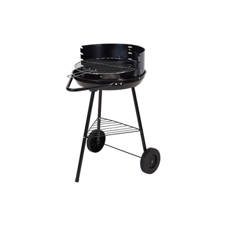 Barbacoa carbon redonda con ruedas parrilla regulable 