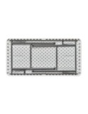 Mesa plegable con asa 122x59 resistente 