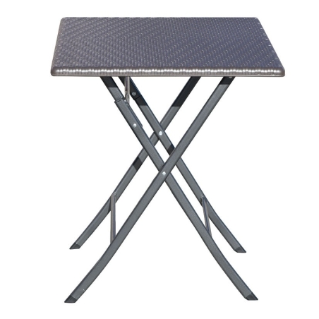 Mesa auxiliar plegable ratan  61,5x61,5x73 cm - Suinplas