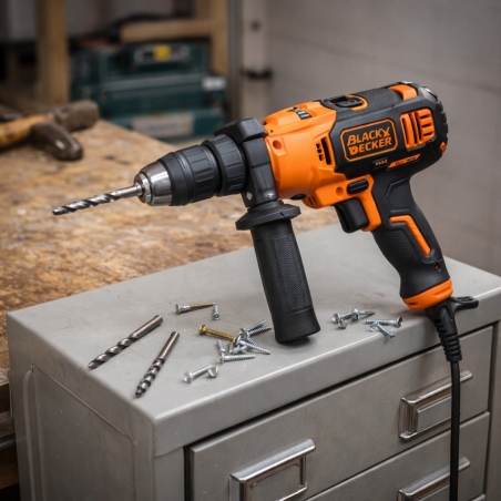 Taladro percutor BLACK+DECKER BEH710-QS 550W 