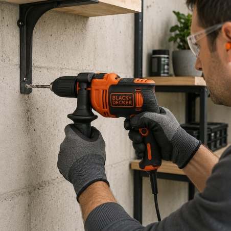 Taladro percutor BLACK+DECKER BEH710-QS 550W 