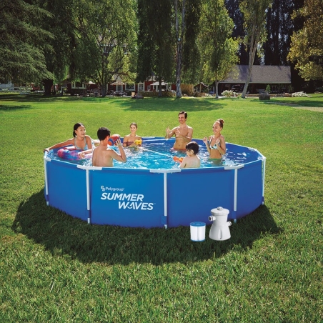 Piscina tubular redonda 366 x 76 cm + depuradora - Suinplas