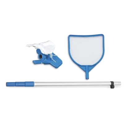 Kit piscinas recogehojas + limpiafondos + pertiga - Suinplas