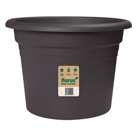 Maceta mediterran cilindro 20 cm antracita - Suinplas
