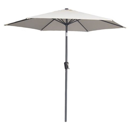 Parasol aluminio ø 250 mm  mastil 38mm crudo con manivela...