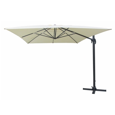Parasol colgante aluminio crudo/antracita 3x3,5m - Suinplas