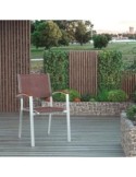 Silla aluminio textilene brazo madera - Suinplas