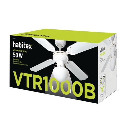 Ventilador techo habitex mod. vtr 1000 blanco - Suinplas