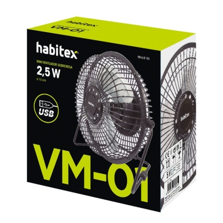 Mini ventilador mesa usb habitex vm01 - Suinplas