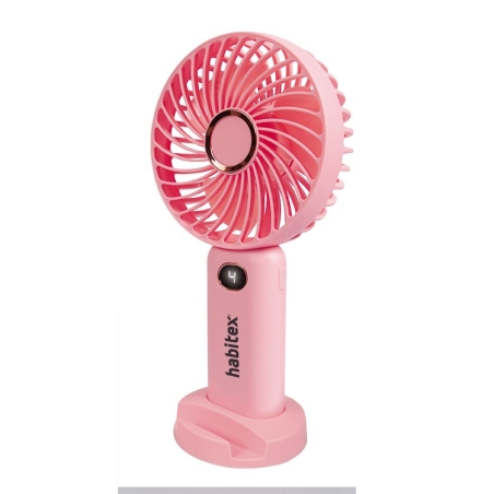 Ventilador de mano usb habitex rosa - Suinplas