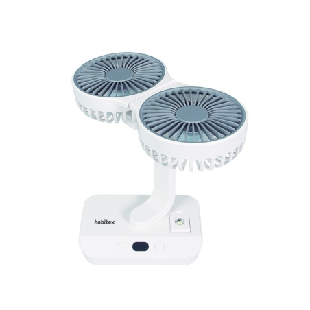 Ventilador sobremesa doble HABITEX V10 USB-C batería 