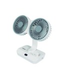Ventilador sobremesa doble HABITEX V10 USB-C batería 