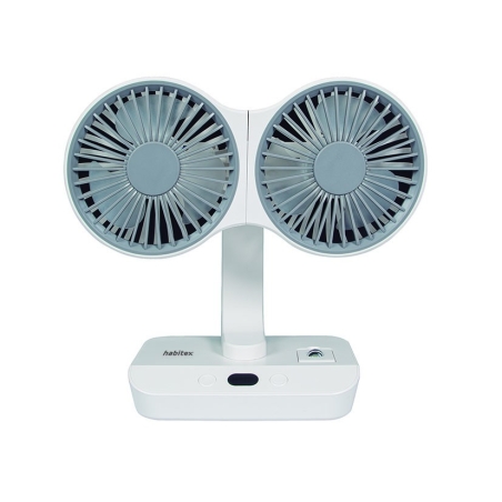Ventilador sobremesa doble HABITEX V10 USB-C batería 
