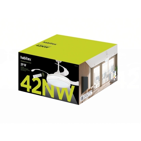 Ventilador techo plegable habitex 42nw - Suinplas