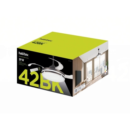 Ventilador techo plegable habitex 42bk - Suinplas