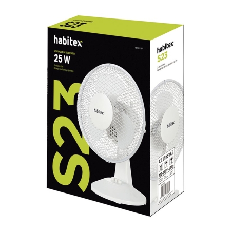 Ventilador sobremesa habitex s23 blanco - Suinplas