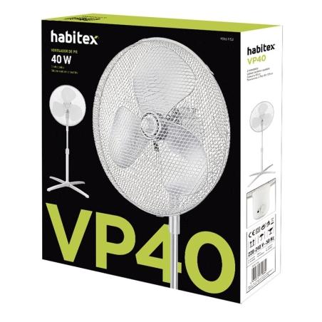 Ventilador pie habitex vp40 blanco - Suinplas