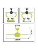 Ventilador techo led habitex  vtr-5000 mando a distancia...