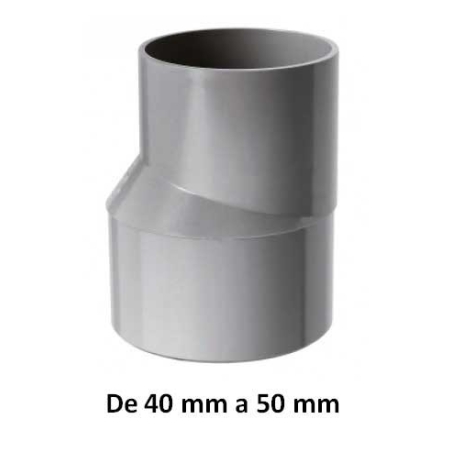 Ampliacion pvc excentrica de 32 a 40 mm - Suinplas
