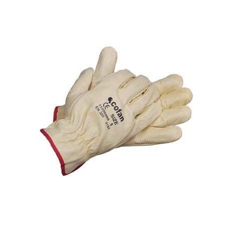 Guante piel vacuno amarillo t8 - Suinplas