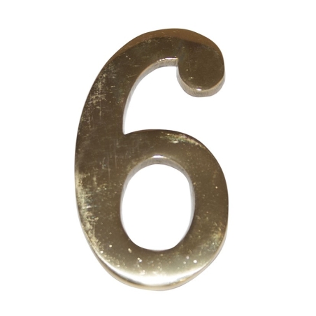 Numeracion edificios laton pulido 10cm nº 0 - Suinplas