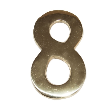 Numeracion edificios laton pulido 10cm nº 0 - Suinplas