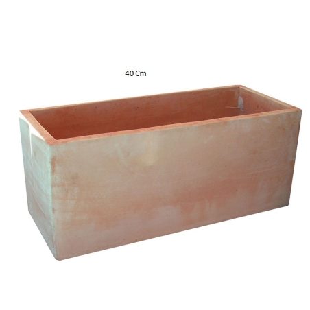 Jardinera terracota lisa pequeña 40 cm   - Suinplas