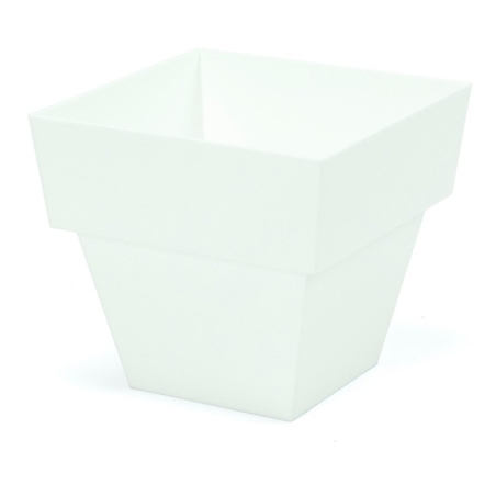 Maceta limited cuadra 18cm blanco - Suinplas