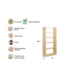 Estanteria madera modelo gala 4 baldas 80 cm - Suinplas