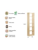 Estanteria madera modelo gala 4 baldas 80 cm - Suinplas