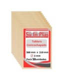 Tablero contrachapado de calabo 420x300x3mm (3ud xa3) cor...