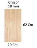 Tablero de madera maciza alistonada de pino 620x200x18 -...