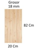 Tablero de madera maciza alistonada de pino 620x200x18 -...