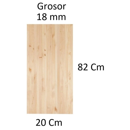 Tablero de madera maciza alistonada de pino 620x200x18 -...
