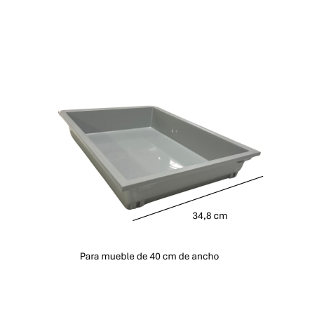 Cajon pvc gris modelo combi para mueble de 30cm - Suinplas