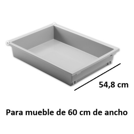 Cajon pvc gris modelo combi para mueble de 30cm - Suinplas