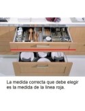 Cajon pvc gris modelo combi para mueble de 30cm - Suinplas