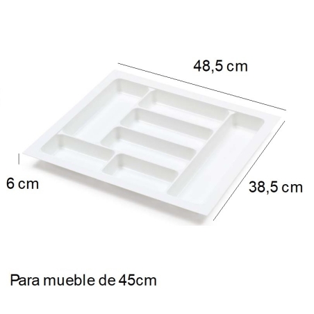 Cubertero color blanco modelo dvf 40 cm - Suinplas