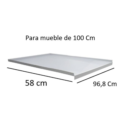 Chapa fregadero abs gris  100x58cm - Suinplas