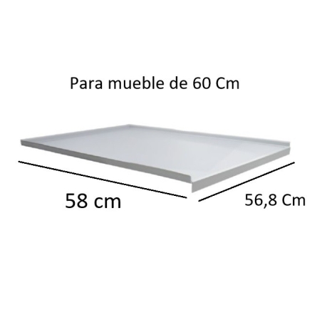 Chapa fregadero abs gris  100x58cm - Suinplas