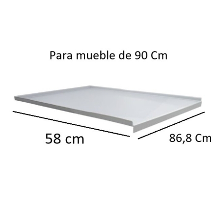 Chapa fregadero abs gris  100x58cm - Suinplas