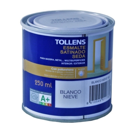Esmalte tollens satin  b/a 250ml blanco nieve - Suinplas