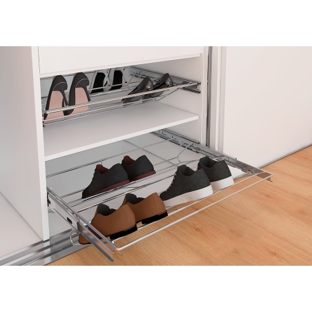 Zapatero extraible 40-60 cm cromado - Suinplas