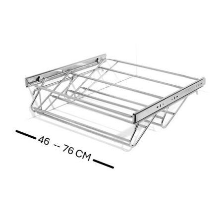 Zapatero extraible 40-60 cm cromado - Suinplas