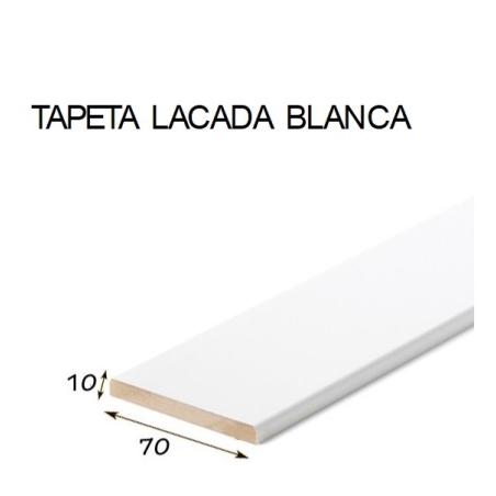 Tapeta 206 lacada 2200x70x10mm blanca - Suinplas
